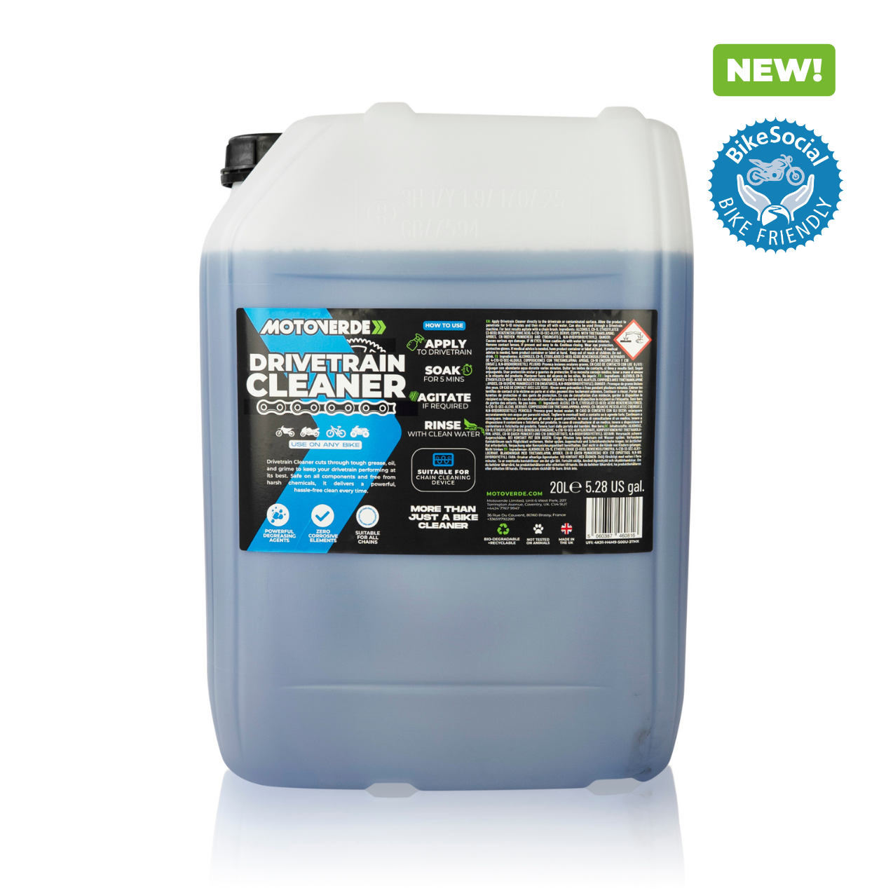 Motoverde MX Bike Wash Cleaner – 20 Litre Pro Green Formula For Motocross, MTB, Enduro & Trail Bikes