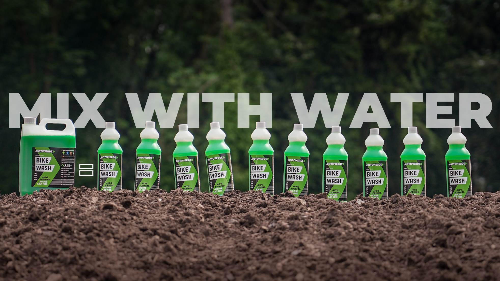 MIX WITH WATER BANNER