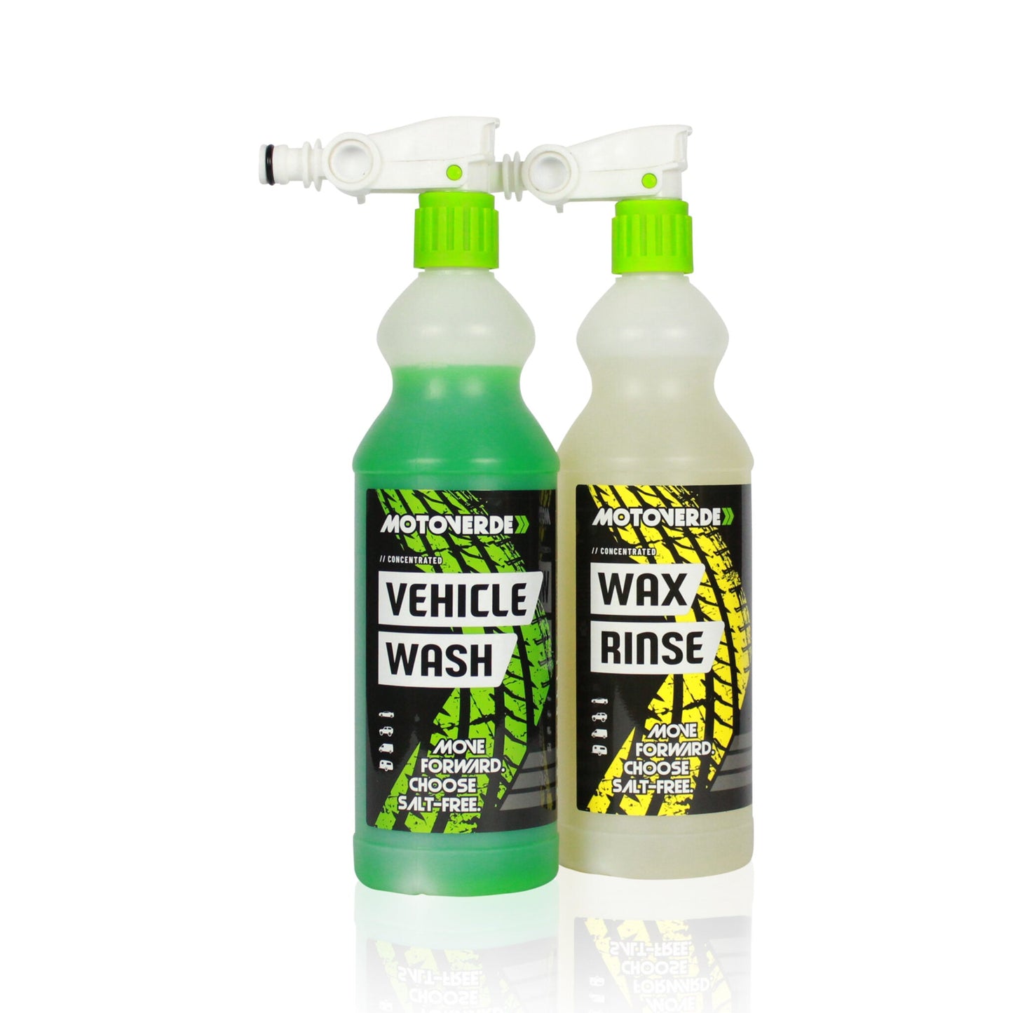 Vehicle Wash + Wax Rinse 1L Duo With Hose Attachments