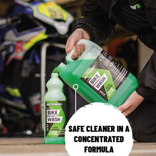 Motoverde 5L Bike Wash concenrate that can be diluted.