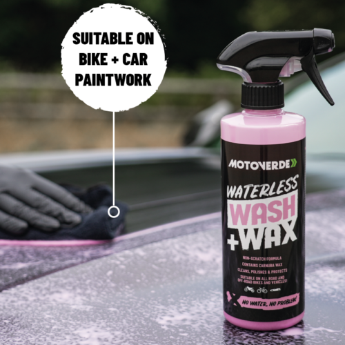 Waterless wash + wax to clean cars without a water supply.