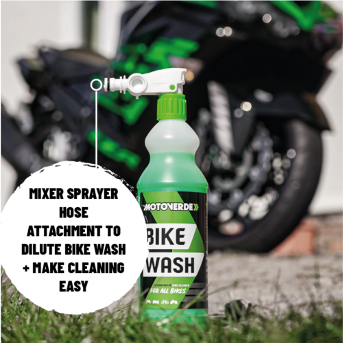 Motoverde bike cleaner with hose attachment